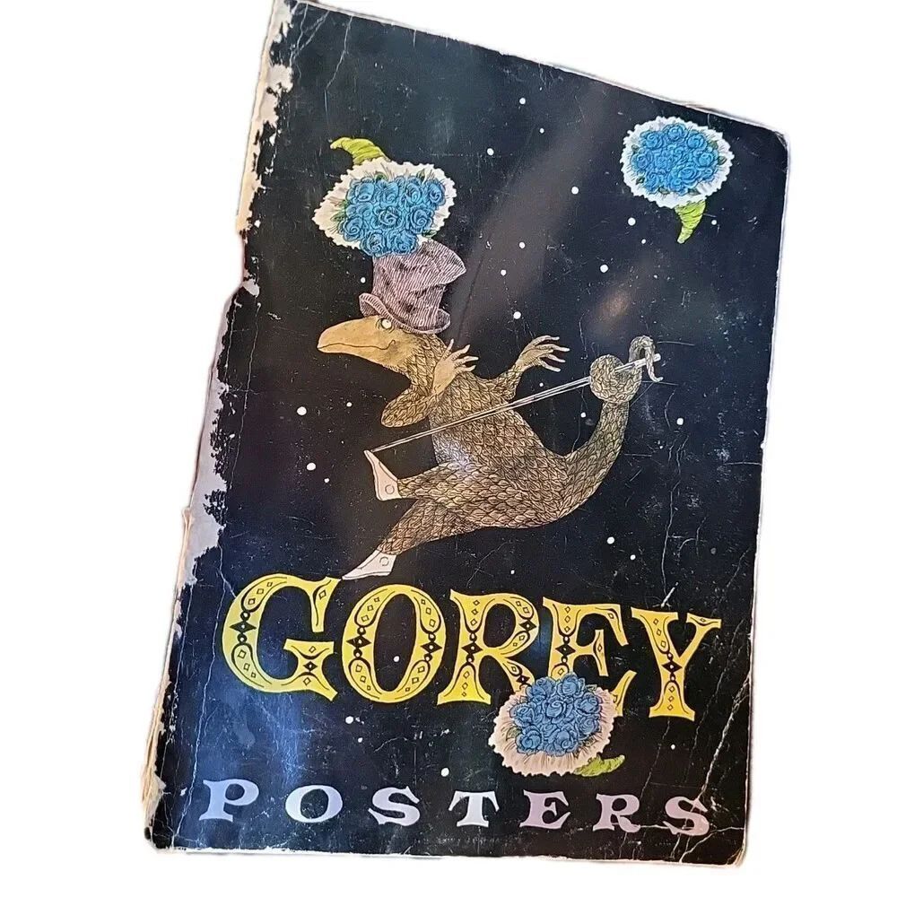 RARE Vintage GOREY POSTERS Soft Cover Oversized Book